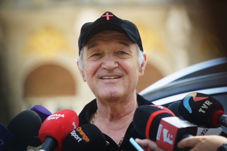 George Becali, FCSB soccer team owner, press conference, Bucharest, Romania - 24 Jul 2023